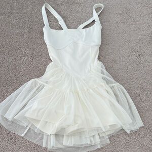 POPFLEX Cream Activewear Dress